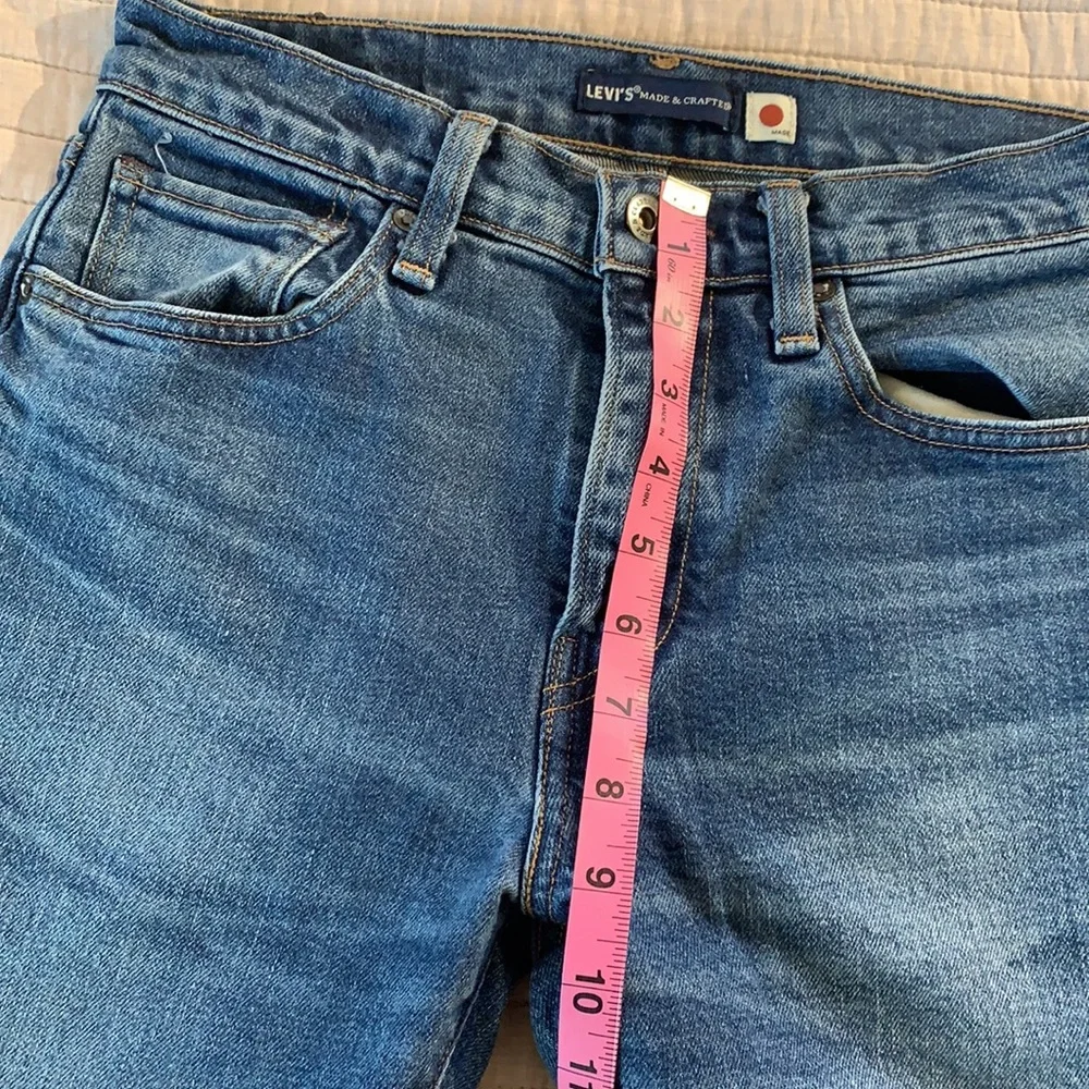 Leviβs 512 slim taper made and crafted med wash high rise unisex jeans 28/32 - Picture 13 of 16